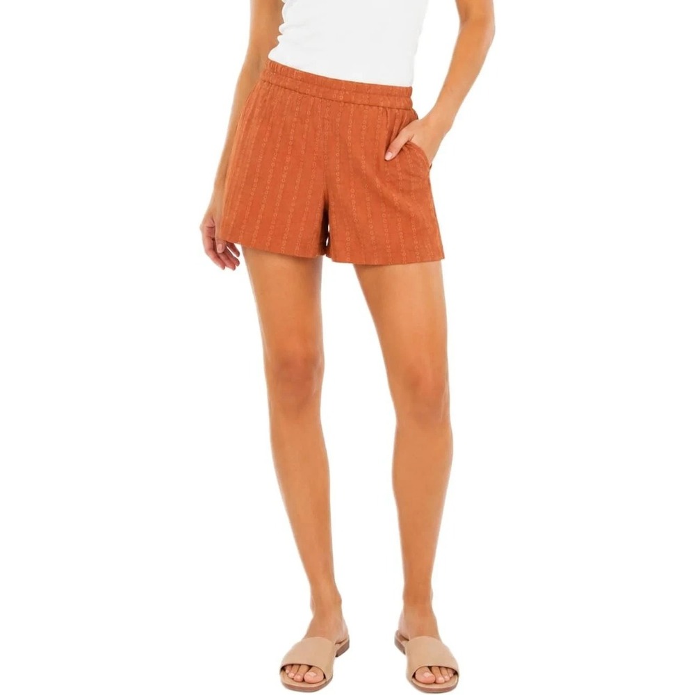 Three Dots Women's Pull On Short, Red, Size: Large, New